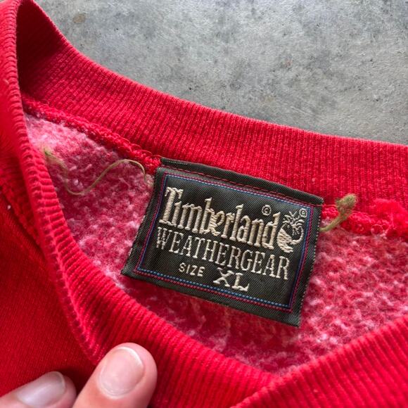 Vintage 90s Timberland Weather Gear Embroidered Crewneck - Picture 3 of 5